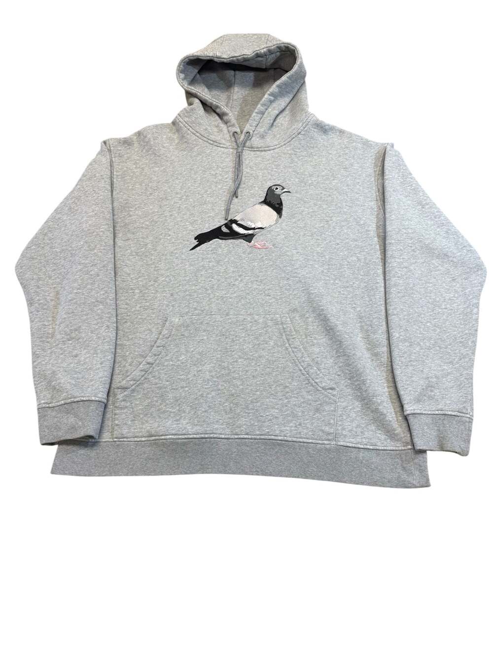 Staple Pigeon Embroidered Logo Heather Grey Pullover Hoodie
